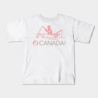 Oh Canada - Fishing Kids T-Shirt